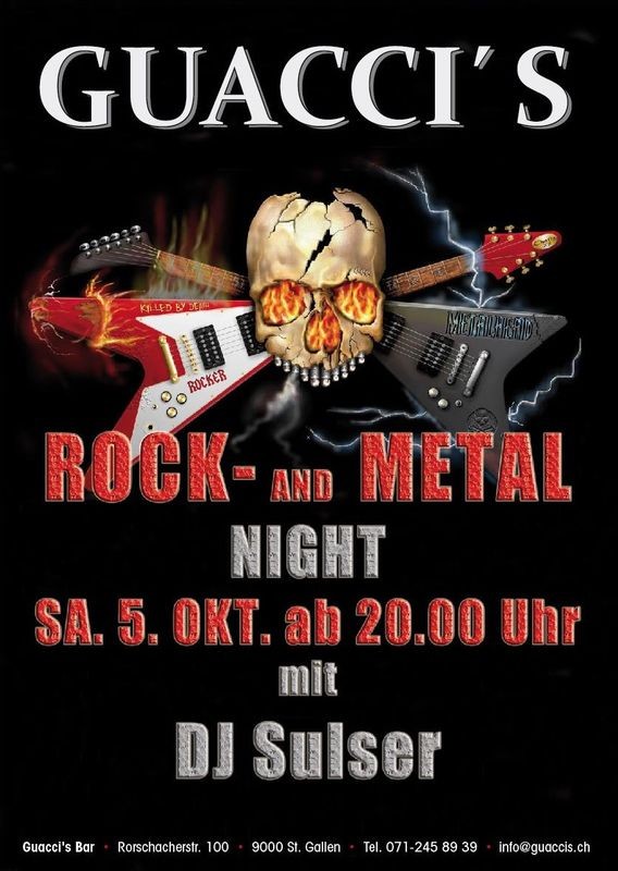 Rock & Metal Night mit DJ Sulser im Guacci's